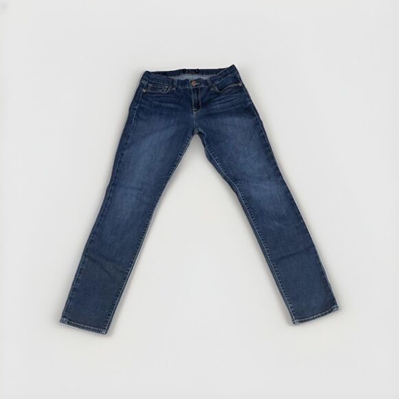 Lucky Brand Jeans Womens Straight Mid Rise Dark Wash Stretch Brooke 8/29 - Picture 1 of 8